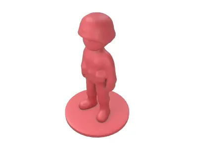 Plastic Soldier Toy v1 003 Low-poly 3D model