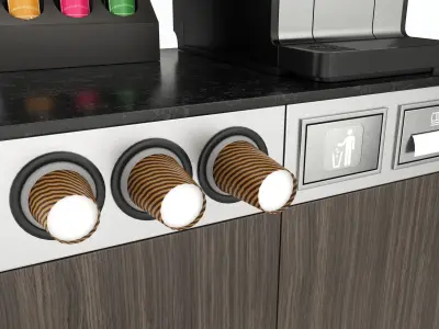 Coffee station bar cabinet furniture commercial industrial 02 3D model