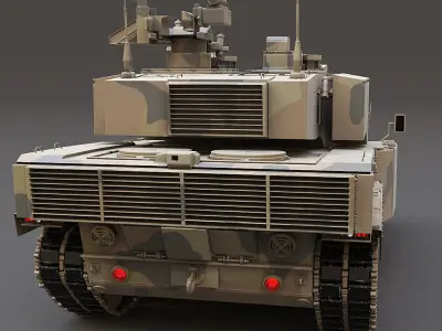 Leopard 2 A7+ Main Battle Tank 3D model