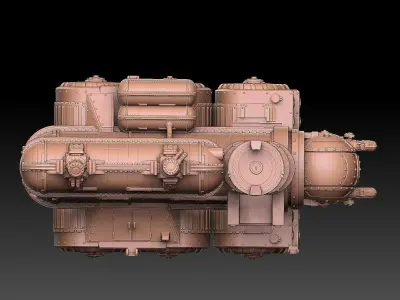 Sci-Fi Tank Truck 3D print model