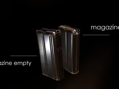 M1 Carbine Low-poly 3D model