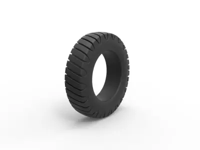 Semi truck tire 5 Scale 1 to 25 3D print model