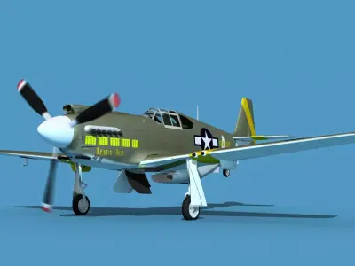 North American A-36A Apache V03 USAAF 3D model