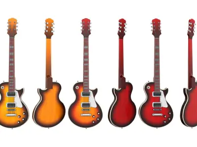 Electric Guitar Part 2 Low-poly 3D model