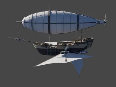 Fantasy Airship 3D model