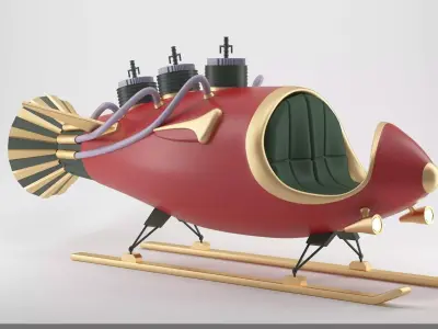 Alien Xmas Rocket 3D model