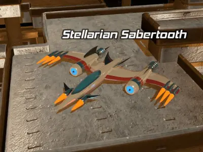 Rocketnauts Stellarian Series Rocket Fighter Low-poly 3D model