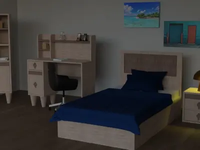 Young Room Set Free 3D model