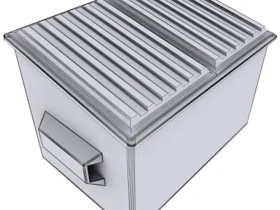 Dumpster trash can on wheels 3D model