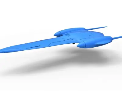Naboo Queens Royal starship Scale 1 to 200 3D print model