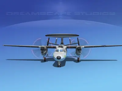 Grumman E-2C Hawkeye V09 3D model