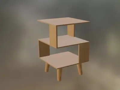 NightStand Mesa de noche Mueble Furniture Bedroom Table Free low-poly 3D model