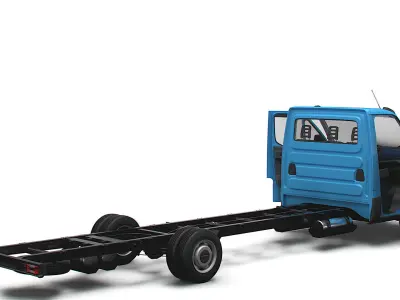 Iveco Daily Single Cab HQ Interior L7 Chassis 2023 3D model