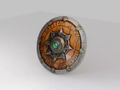Fantasy Shield Premium 3D Model 3D model