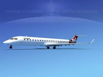 Bombardier CRJ900 Crossair 3D model