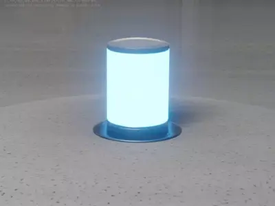 Galvanized Light-Column -4- Street-Light 9 Low-poly 3D model