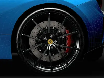 Ferarri GTB 488 Pista 2020 wheel 3D model
