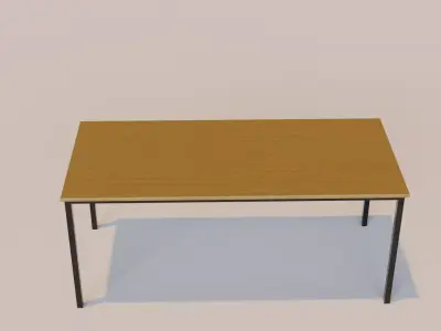 Table wooden Free low-poly 3D model