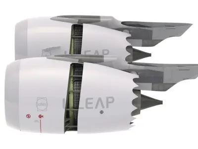 Jet Engine CFM LEAP 3D model