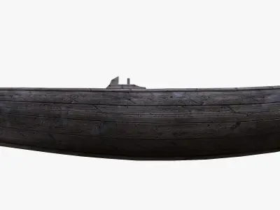 Old Boat Low-poly 3D model