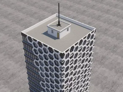 Modern Building Exterior Skyscraper 3D model