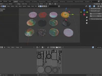 3D mech HUDS KITBASH Low-poly 3D model Low-poly 3D model