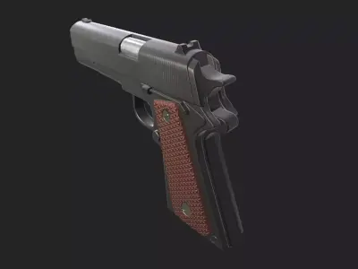 Pistol M1911 - Asset Weapon Free low-poly 3D model