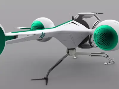 Futuristic Self Balancing Helicopter - Oblivion Concept 3D model