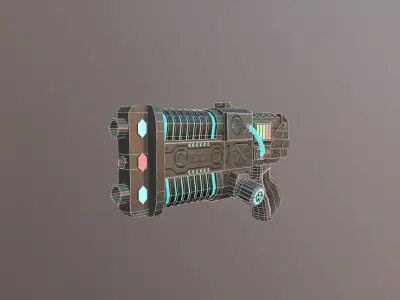 Sci Fi Gun Exa Low-poly 3D model