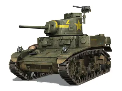 M3 Light Tank Stuart - New Hampshire 4 3D model