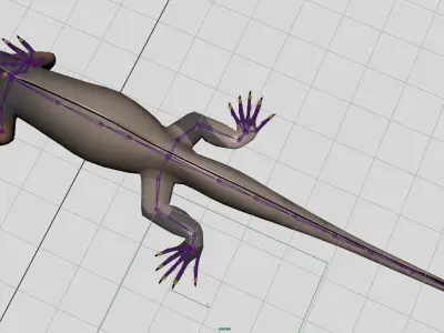 Cartoon Marine Iguana 3D model