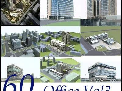 Office Building Collection 60 items 3D model