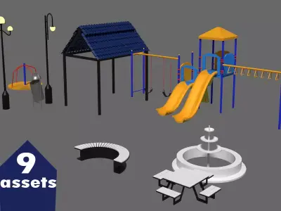 park essentials 3d models Low-poly 3D model