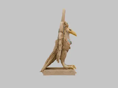 Viking Bird Statue Low-poly 3D model