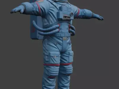 Realistic Astronaut Space Suit 3D model 6