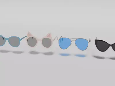 Low poly sunglasses summer asset part 4 Low-poly 3D model