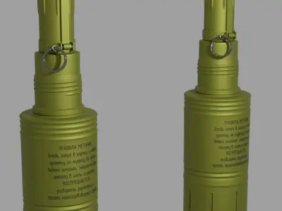 RKG-3 grenade Low-poly 3D model