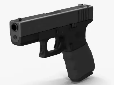 Glock 19 Handle Low-poly 3D model