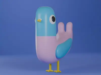 realistic 3d chicken model blender 3D model