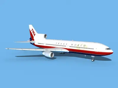 Lockheed L1011 Trans World 3 3D model
