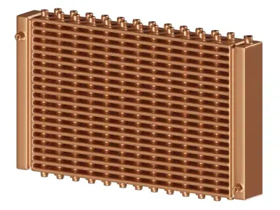 Copper Car Radiator 3D model