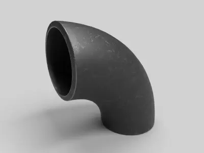 Elbow Pipe Long Radius 3 inches 3D model