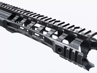 AR15 - M4A1 - Night Rail 5x56 Handguard LowPoly Low-poly 3D model