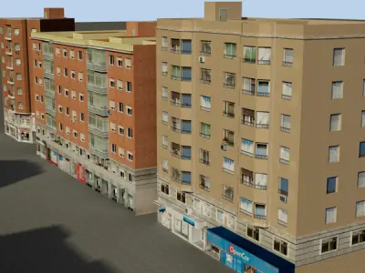 Building Collection 71 - 80 Low-poly 3D model