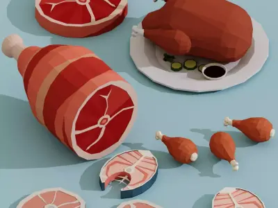 Food Mega Collection Low-poly 3D model