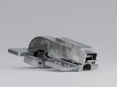 Cabinet Parallel Hydraulic Hinge 90 animated Low-poly 3D model Low-poly 3D model