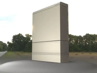 Electrical Distribution Cabinet 173 Low-poly 3D model