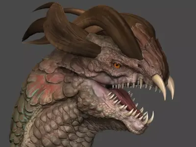 Dragon Head 01 3D model