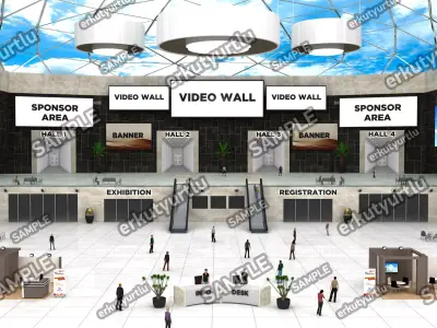 Virtual e-Congress Lobby 003 3D model