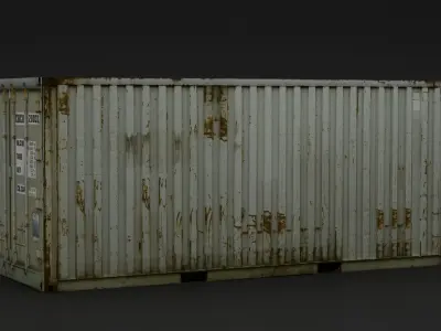 Rusty Container Low-poly 3D model